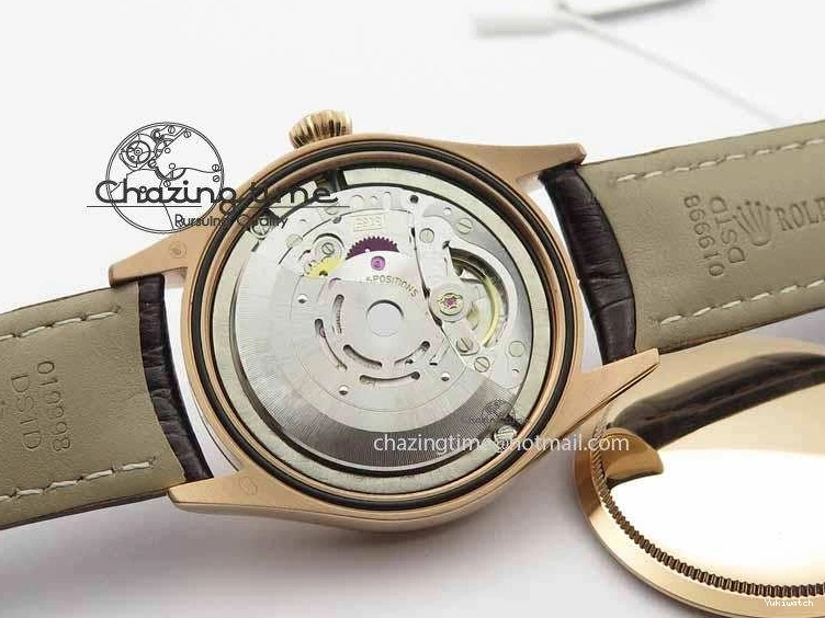Dial White Stick Brown Best Leather A3165 Strap VF Date Cellini Edition Markers On RG 0910